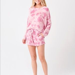 Z Supply Pink Tie-Dye Lounge Set